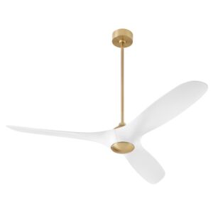 Province 56" Ceiling Fan in Aged Brass   White by Oxygen Lighting