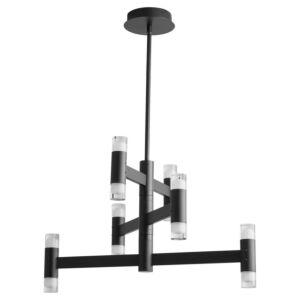 Alarum LED Chandelier in Black by Oxygen Lighting