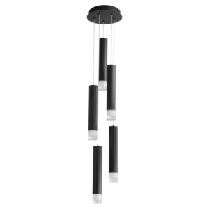 Alarum LED Pendant in Black by Oxygen Lighting