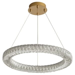 Elan LED Pendant in Aged Brass by Oxygen Lighting