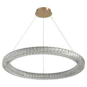 Elan LED Pendant in Aged Brass by Oxygen Lighting