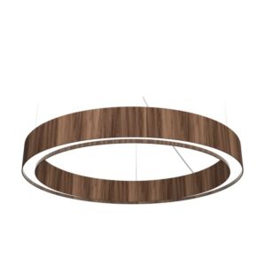 Cylindrical LED Pendant in American Walnut