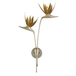 Paradiso  Wall Sconce in Contemporary Silver Leaf Contemporary Gold Leaf Gold by Currey and Company