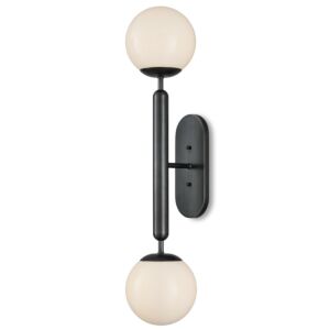 Barbican  Wall Sconce in Oil Rubbed Bronze White by Currey and Company