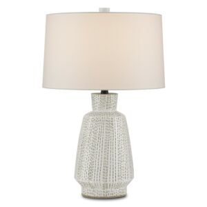 Dash  Table Lamp in White Green by Currey and Company