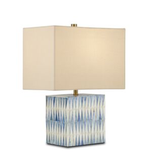 Nadene  Table Lamp in Blue White by Currey and Company