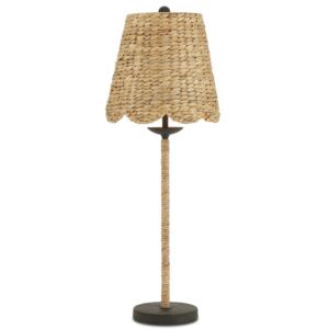 Suzanne Duin  Table Lamp in Natural Molé Black by Currey and Company