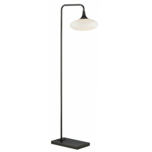 Solfeggio  Floor Lamp in Oil Rubbed Bronze Opaque White by Currey and Company