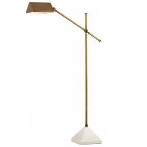 Repertoire  Floor Lamp in Antique Brass White by Currey and Company