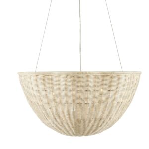 Telos  Pendant in Bleached Natural Vanilla by Currey and Company