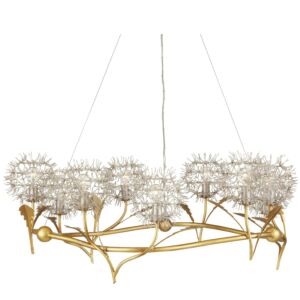 Dandelion  Chandelier in Contemporary Silver Leaf Silver Contemporary Gold Leaf by Currey and Company