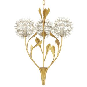 Dandelion  Pendant in Contemporary Silver Leaf Silver Contemporary Gold Leaf by Currey and Company