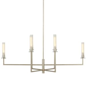 Courante  Chandelier in Champagne Frosted White by Currey and Company