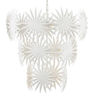 Marjorie Skouras  Chandelier in Gesso White by Currey and Company