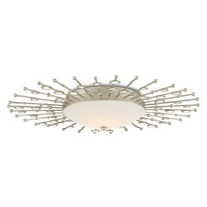 Planisphere  Flush Mount in Silver Leaf by Currey and Company