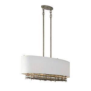 Cameo Four Light Linear Chandelier in Campagne Luxe by Savoy House