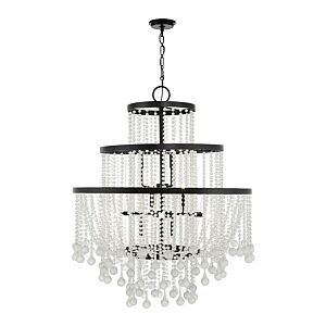 Luna 15 Light Chandelier in Matte Black by Savoy House