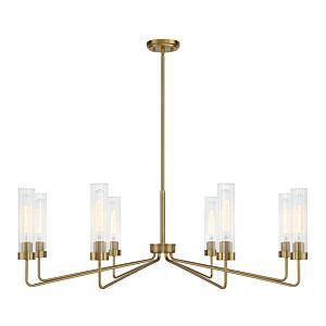 Baker Eight Light Chandelier in Warm Brass by Savoy House