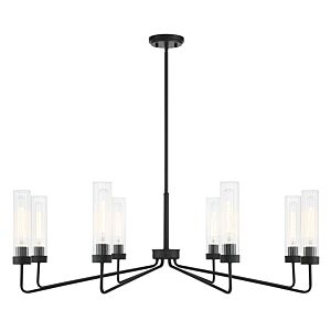 Baker 8-Light Chandelier in Matte Black