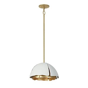 Brewster Three Light Pendant in Cavalier Goldith Royal White by Savoy House