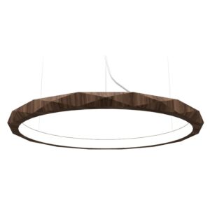 Facet LED Pendant in American Walnut