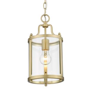 Payton BCB One Light Mini Pendant in Brushed Champagne Bronze by Golden