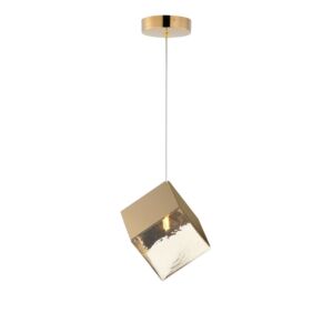 Ice Cube LED Pendant in French Gold by ET2