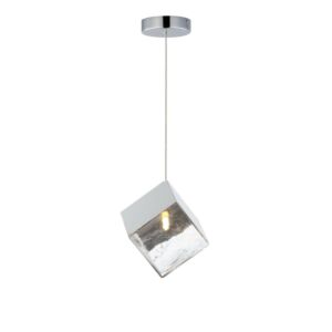 Ice Cube LED Pendant in Polished Chrome by ET2