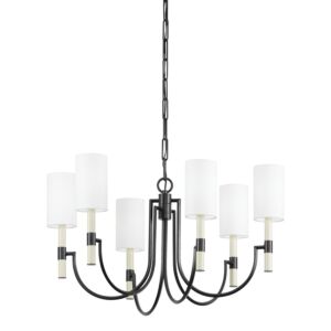 Gustine Six Light Chandelier in For by Troy Lighting