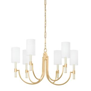 Gustine Six Light Chandelier in Vintage Gold Leaf by Troy Lighting