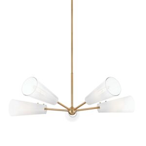 Camarillo Five Light Chandelier in Patina Brass by Troy Lighting