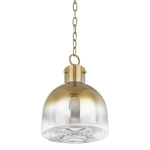 Beryl One Light Pendant in Patina Brass by Troy Lighting