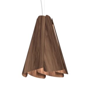 Fuchsia 1-Light Pendant in American Walnut