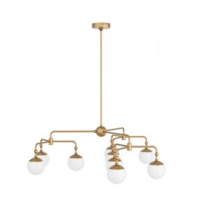 Utica Nine Light Chandelier in Antique Brass by Arteriors