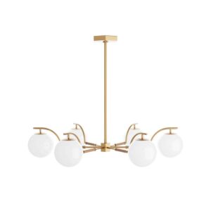 Tricia Six Light Chandelier in Antique Brass by Arteriors