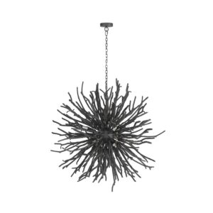 Finch Eight Light Chandelier in Dark Gray Wash by Arteriors