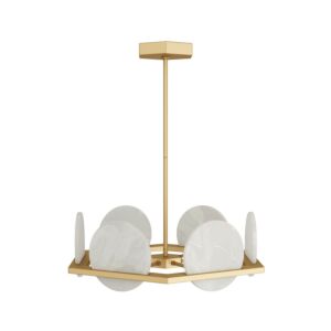 Savion LED Chandelier in White by Arteriors