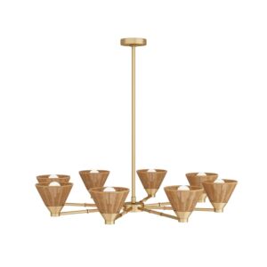 Ventura Eight Light Chandelier in Natural by Arteriors