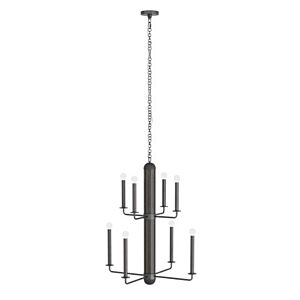 Walden Eight Light Chandelier in Graphite by Arteriors