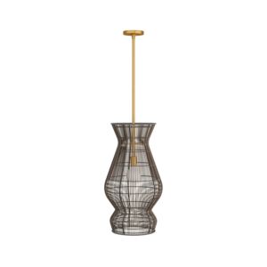 Turks One Light Pendant in Dark Brown Stained by Arteriors