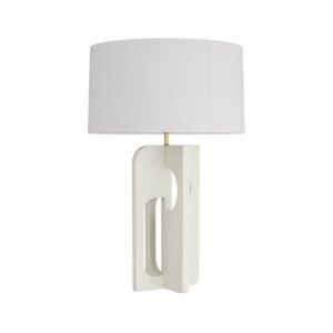 Tevin One Light Table Lamp in Matte Ivory by Arteriors