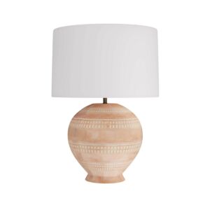 Tahoe One Light Table Lamp in White Wash Terracotta by Arteriors