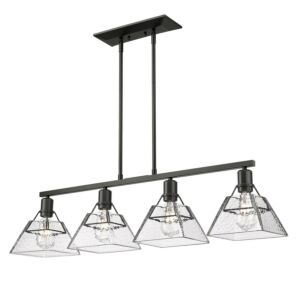 Kepler 4-Light Linear Pendant in Matte Black