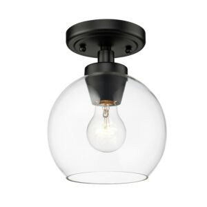 Galveston BLK 1-Light Flush Mount in Matte Black