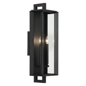 Kroft 2-Light Outdoor Wall Mount in Textured Black