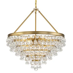 Calypso Eight Light Chandelier in Vibrant Gold by Crystorama