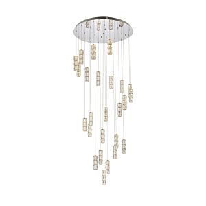 Polaris 25-Light LED Chandelier in chrome