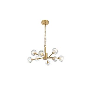 Graham 8-Light Pendant in Gold and Clear