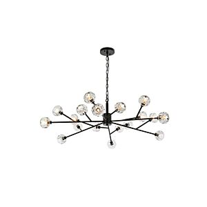 Graham  Pendant in Black And Clear by Elegant Lighting