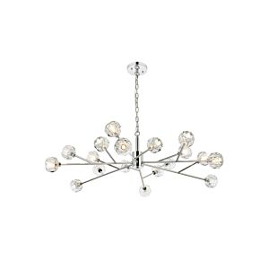 Graham  Pendant in Chrome And Clear by Elegant Lighting